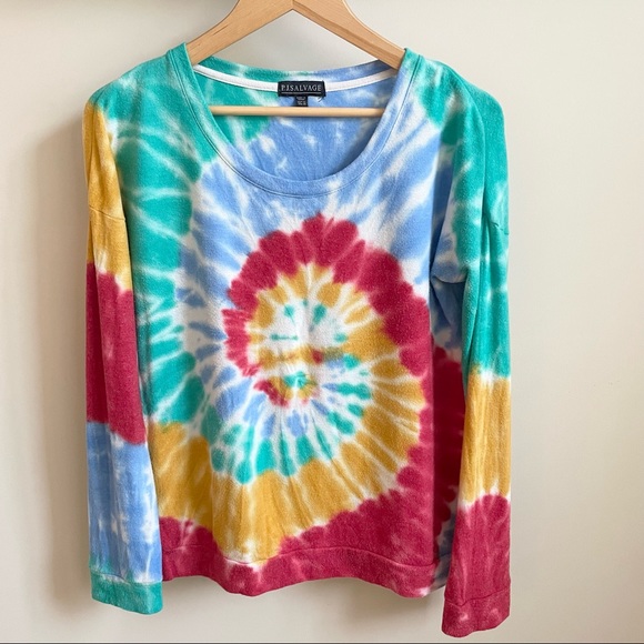 PJ SALVAGE Tie Dye Sweatshirt Size Medium - Picture 2 of 8